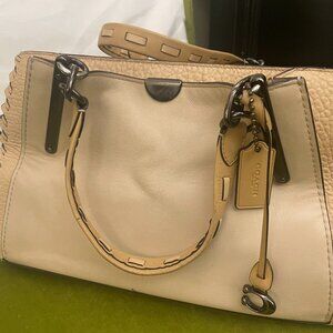 Coach Dreamer Tan and Cream Handbag